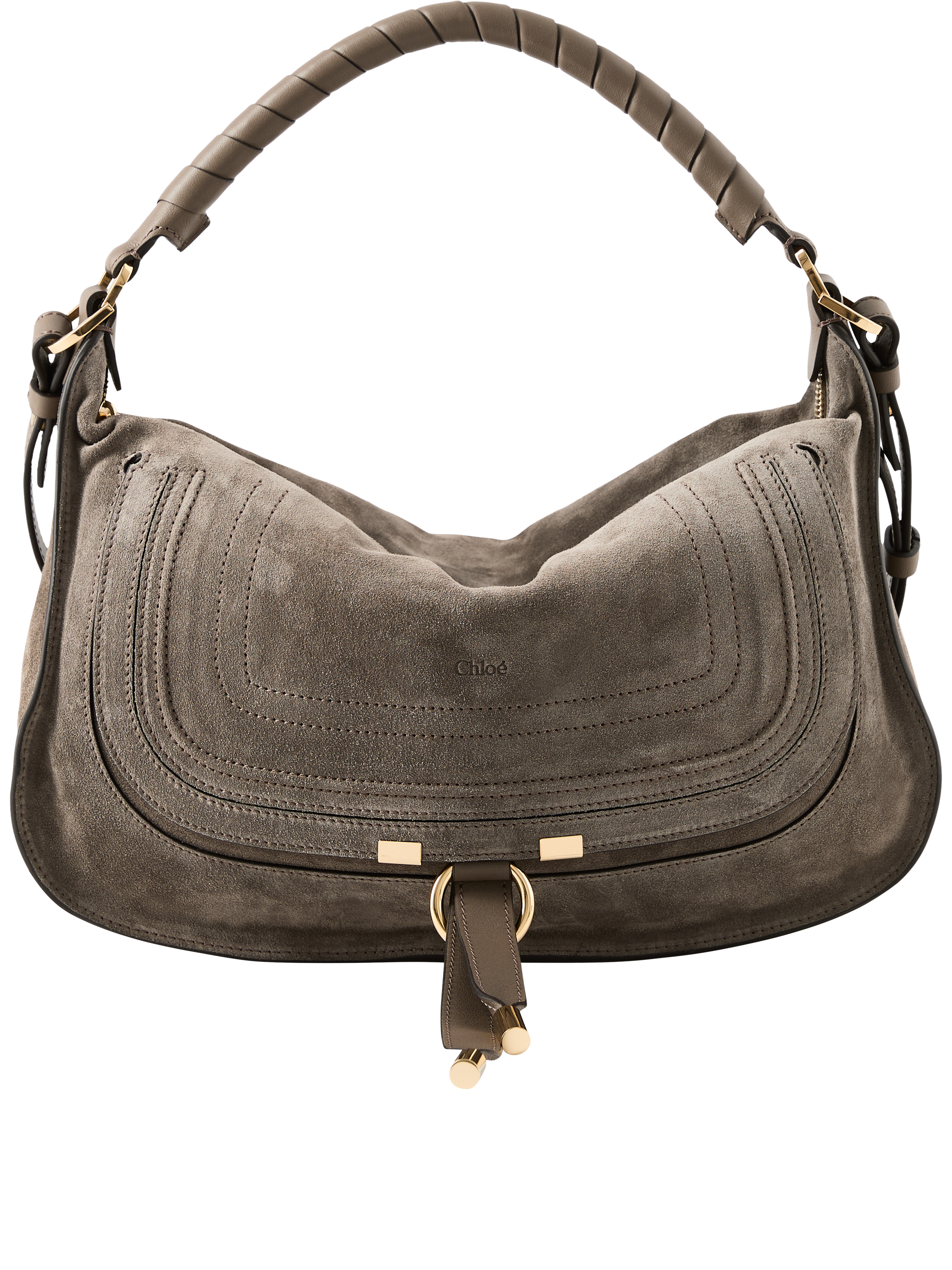 Chloé Handtasche 'Marcie Small' Nickel Grey, Produktansicht – UNGER.DE