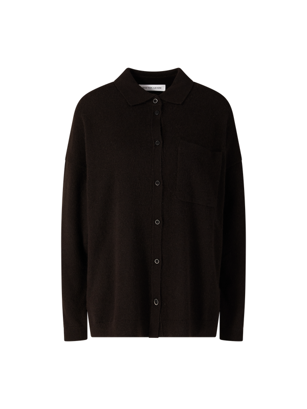 Cashmere-Seidenstrickjacke 'Netimara' Schokolade