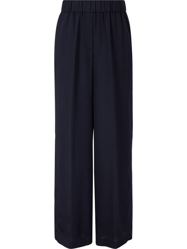 Weite Stoffhose Marineblau