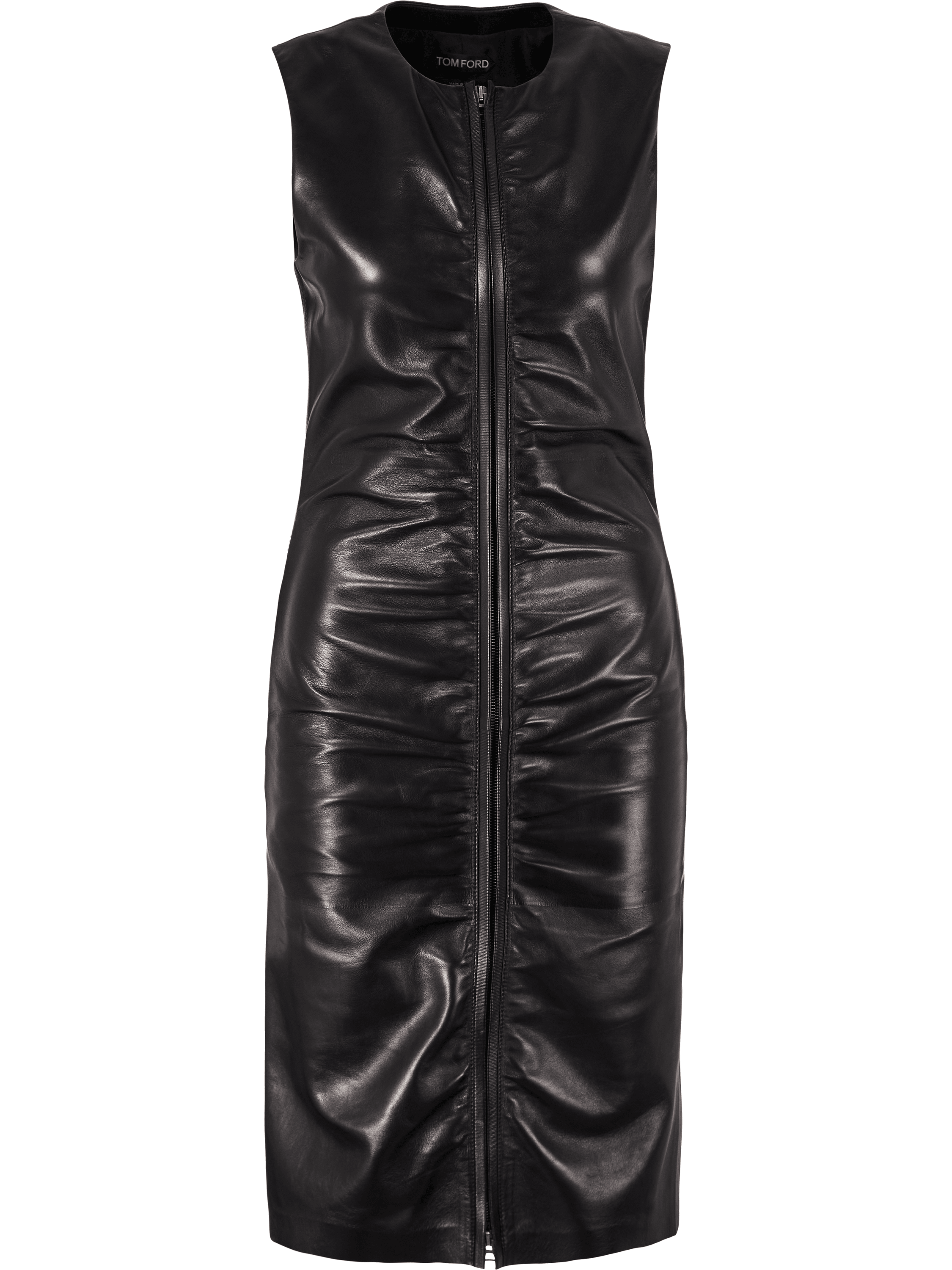 Tom Ford Black leather dress with full-length front zip, Product view – UNGER.DE