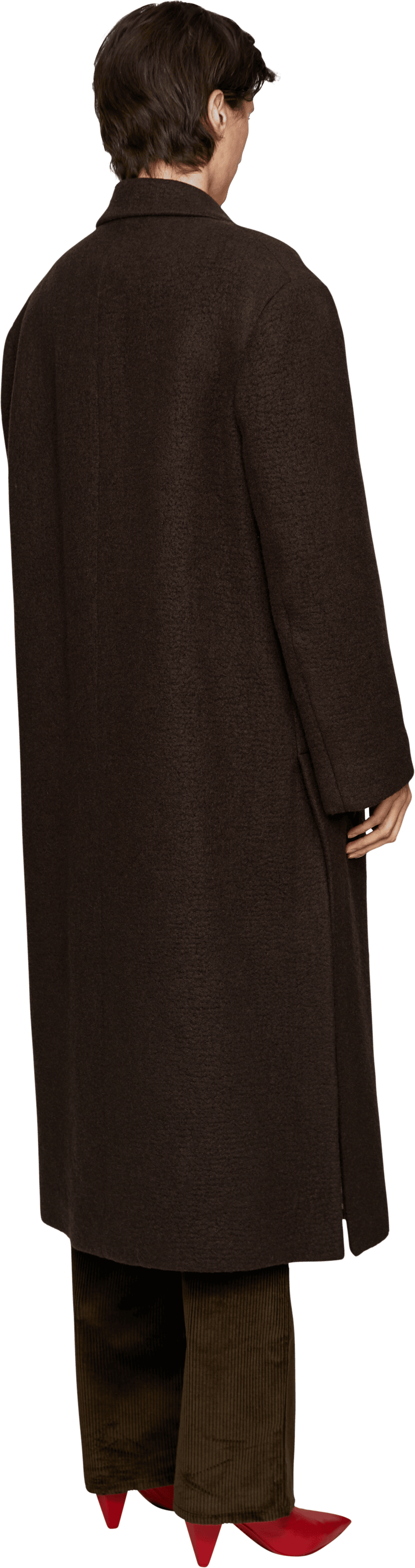 LOEWE Mantel aus Cashmere Dunkelbraun, Rückansicht – UNGER.DE