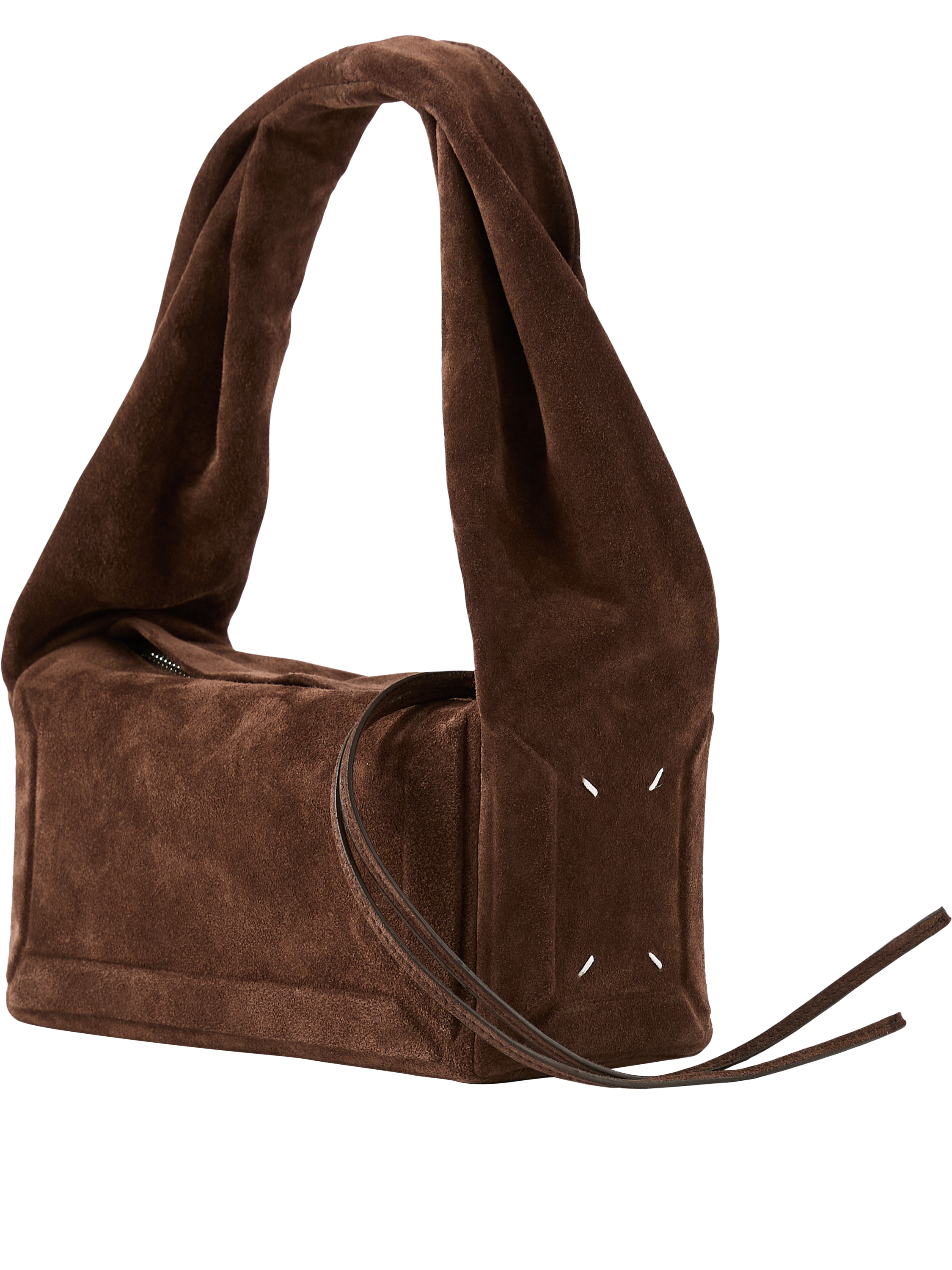 Maison Margiela Handtasche 'Box Bag East West Small' Dunkelbraun, Frontansicht – UNGER.DE