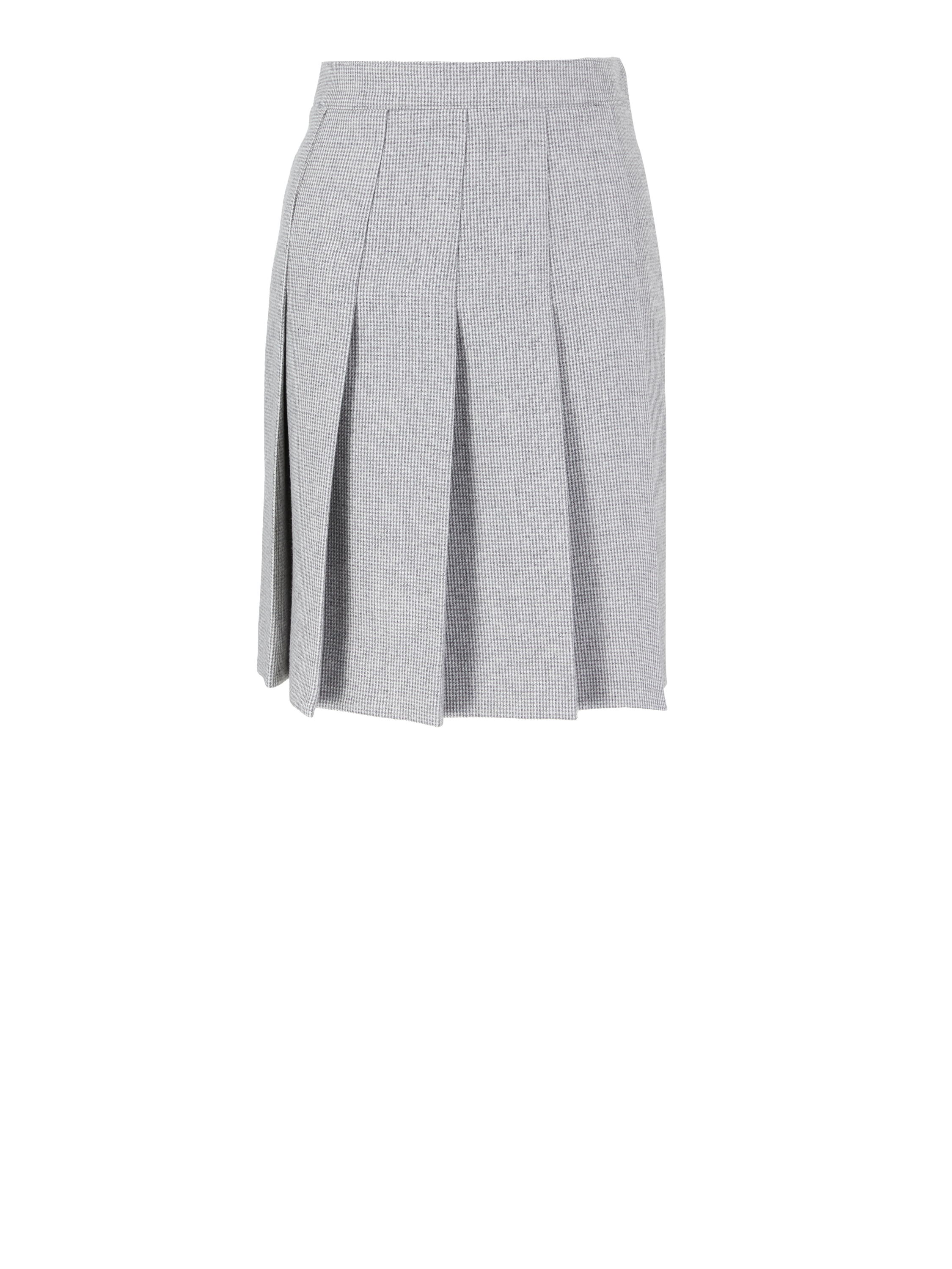 Cashmere-Wollrock 'St Germain' mit Falten Grau
