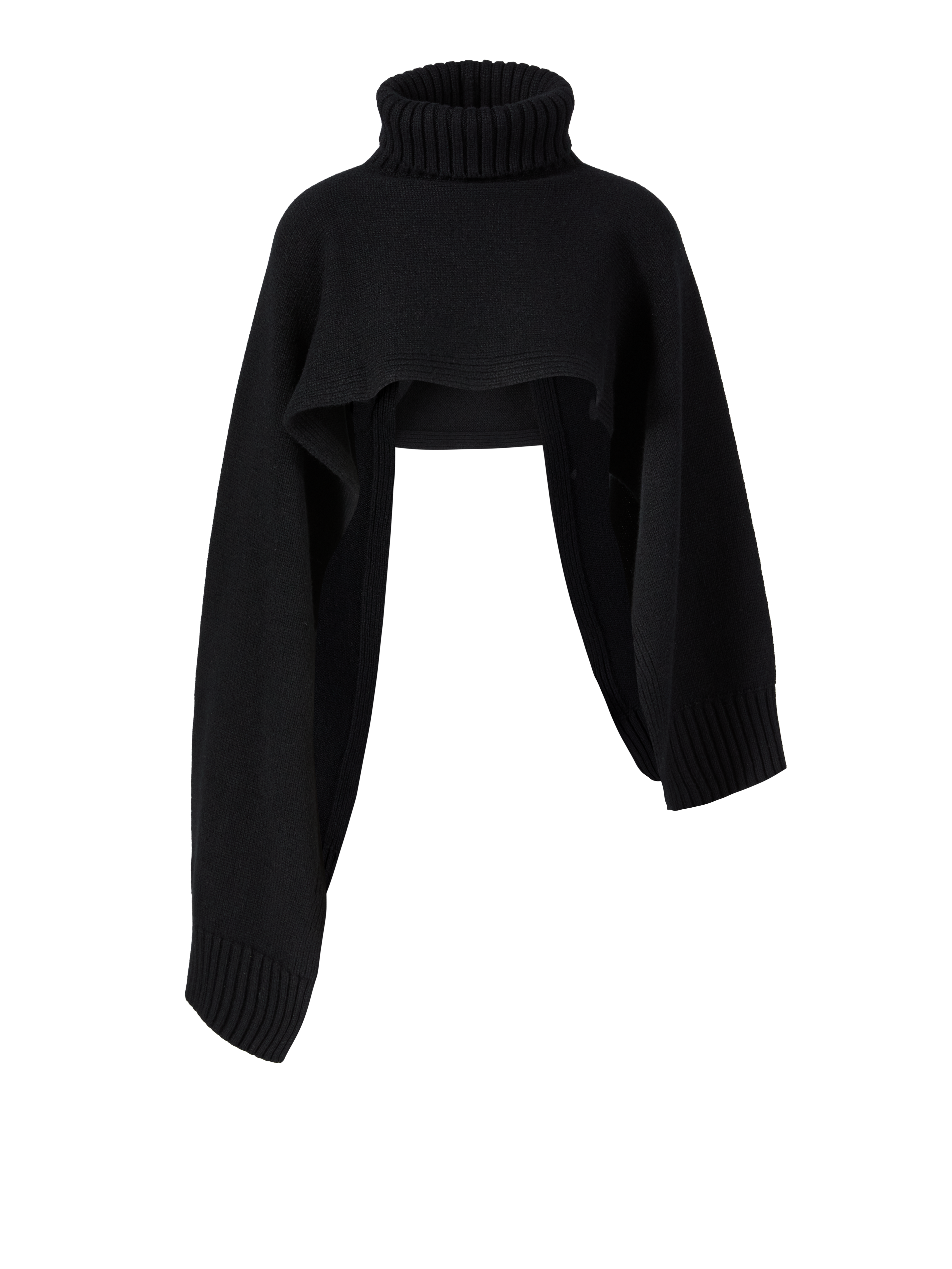 Cashmere-Poncho in Schwarz 