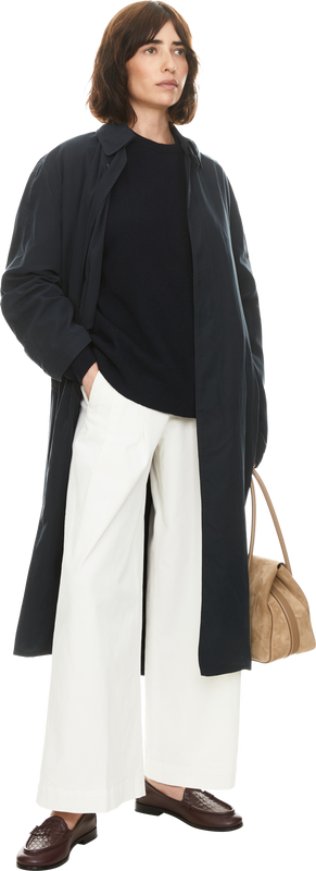 Oversized wool sweater navy blue
