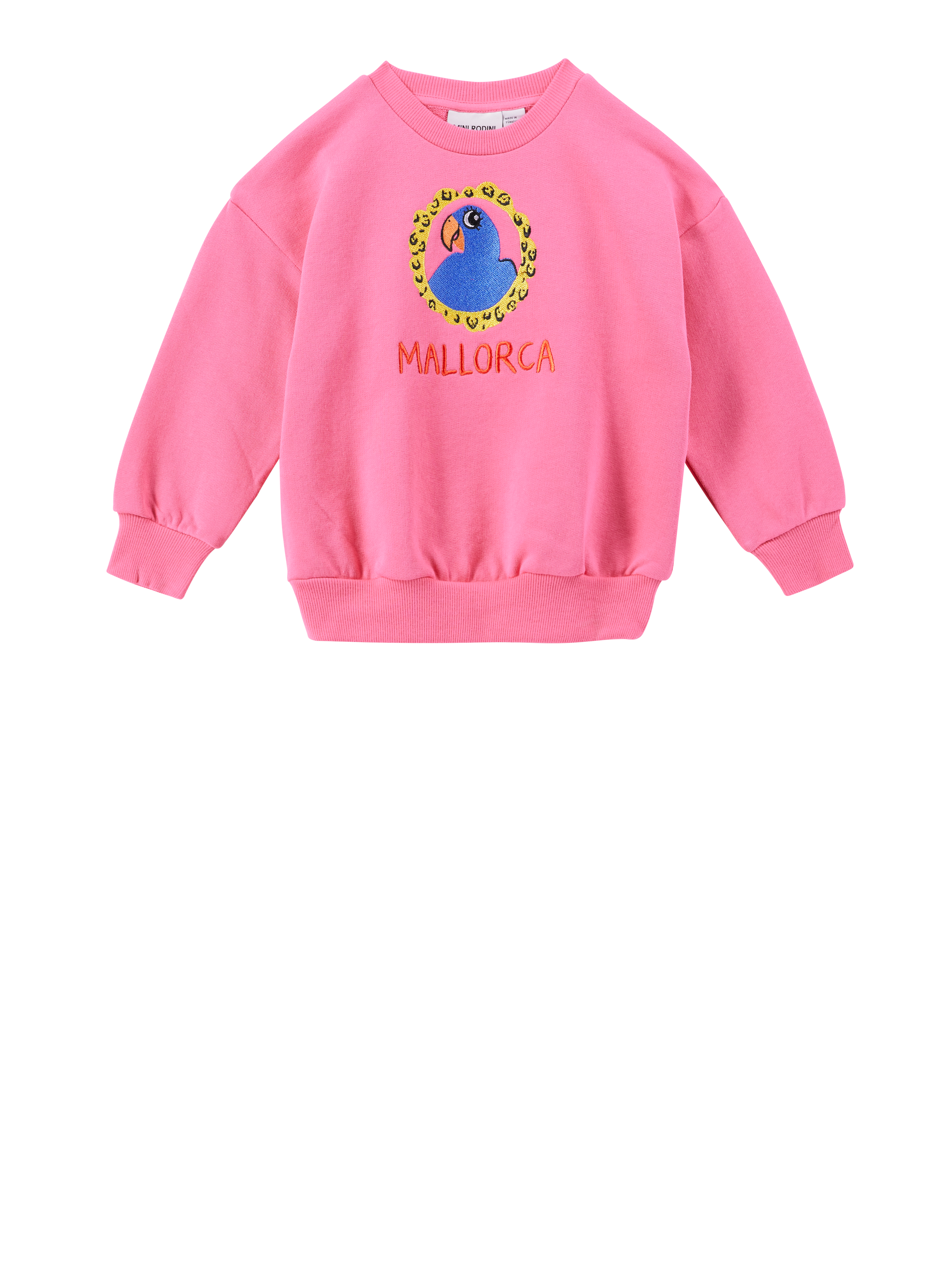 Besticktes Sweatshirt 'Parrot' Pink