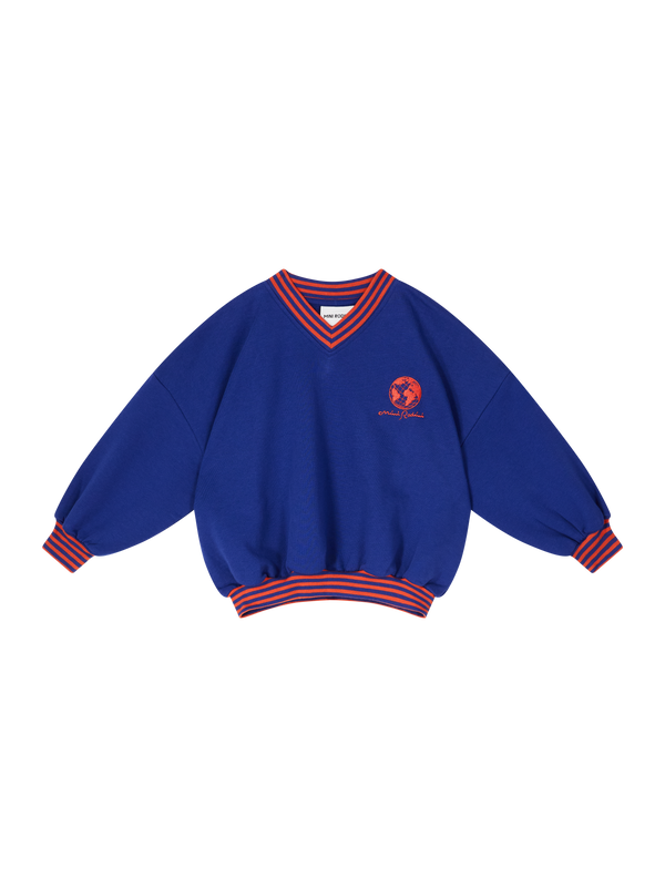 Sweatshirt 'Striped Rib Earth' Blau