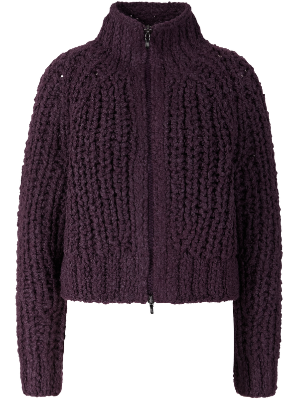 'Heloisa' wool, silk and cashmere cardigan in Barolo