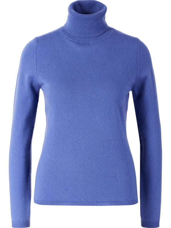 Cashmere-Pullover mit Rollkragen Blau