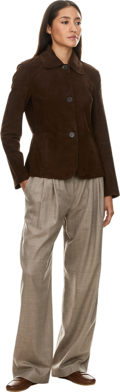 Lederjacke 'Carmen' Braun