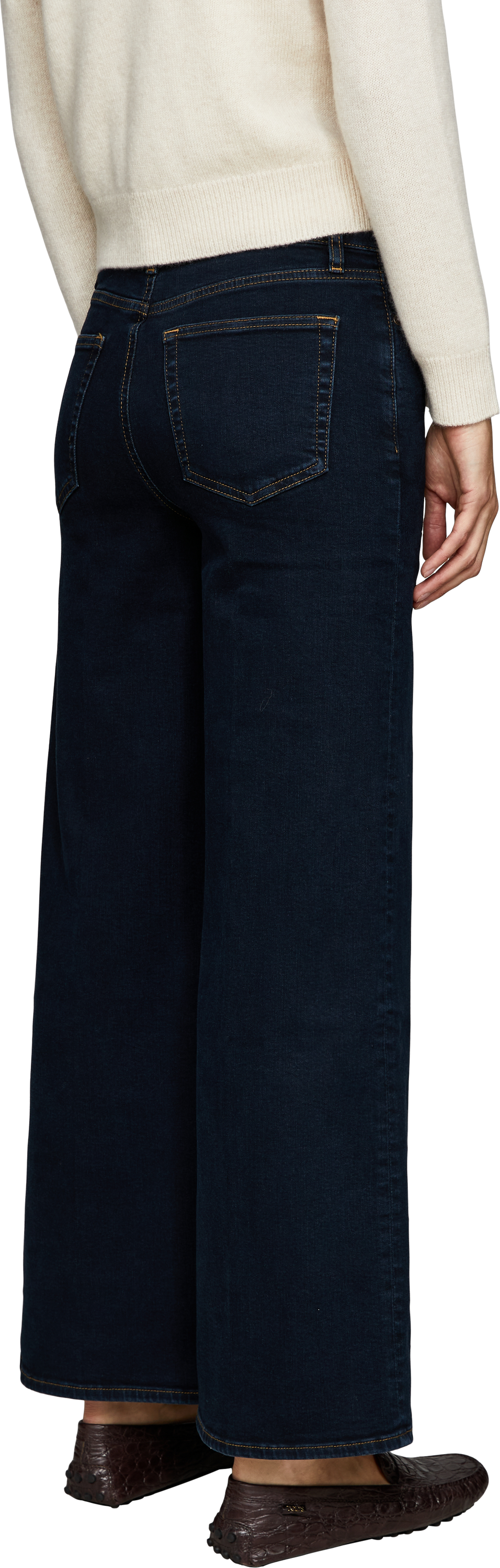 Frame Straight-Leg Jeans 'Le Slim Palazzo' Dunkelblau, Rückansicht – UNGER.DE