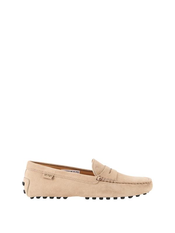 Mokassins 'Gommino' aus Veloursleder Beige