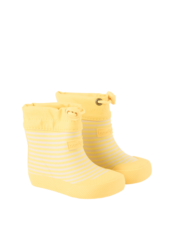 Gestreifte Gummistiefel 'Cover' Gelb/Weiß