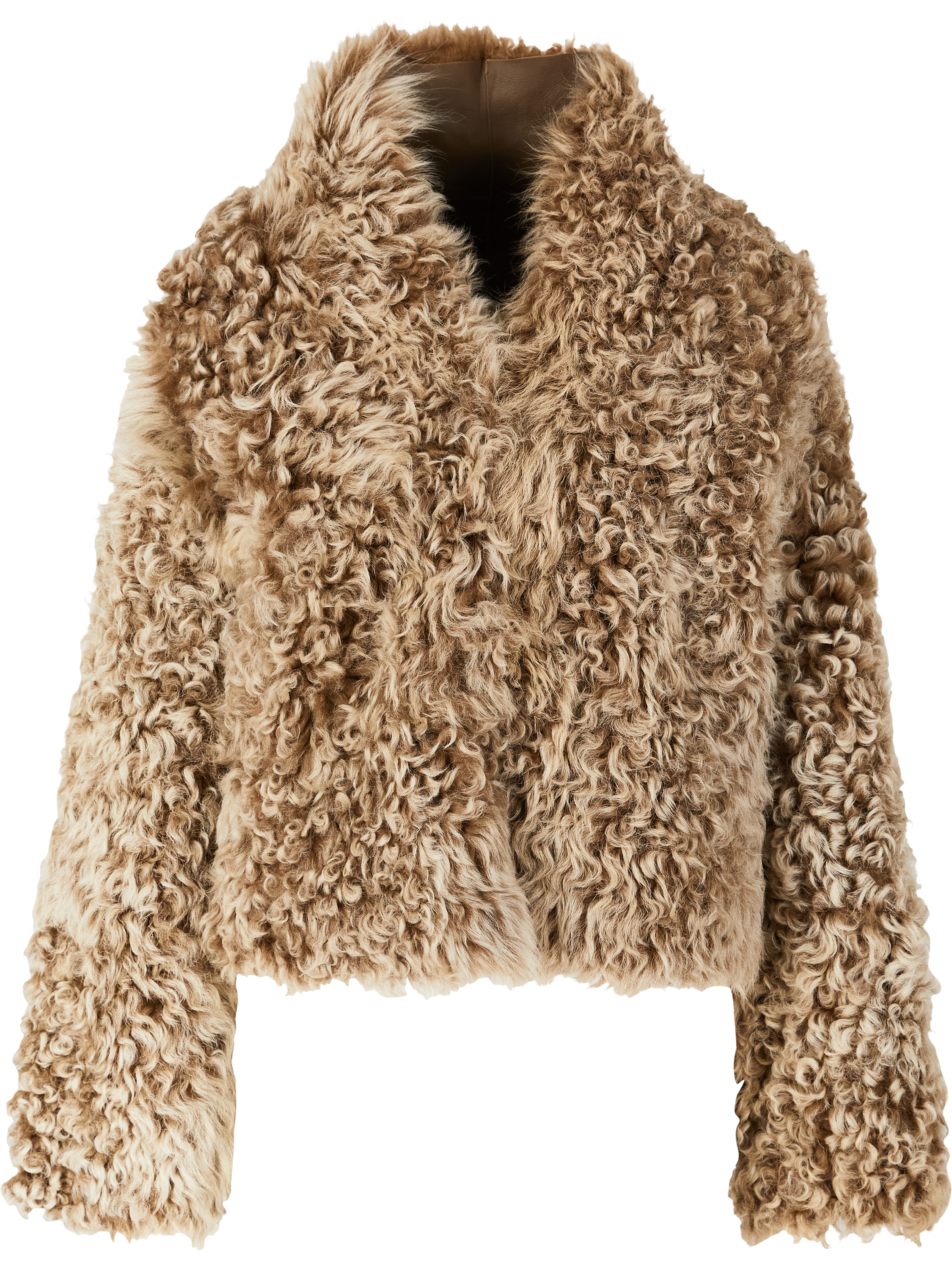 ARMA Wendbare Cropped Shearling-Jacke 'Mooney' Beige, Produktansicht – UNGER.DE