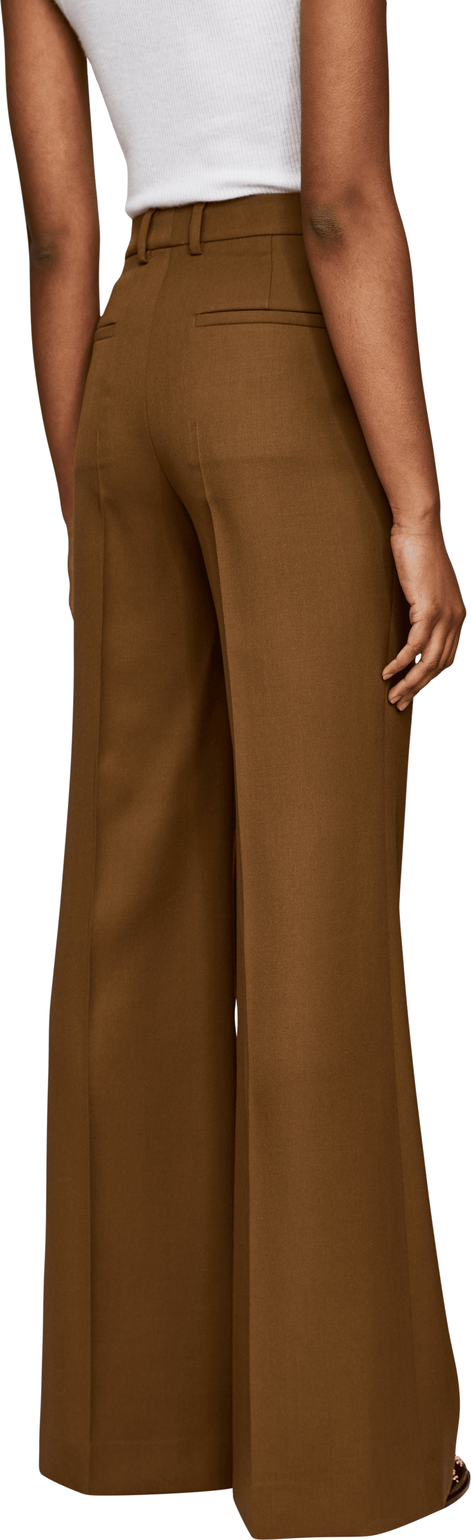 Chloé Hose aus Schurwolle Braun, Rückansicht – UNGER.DE