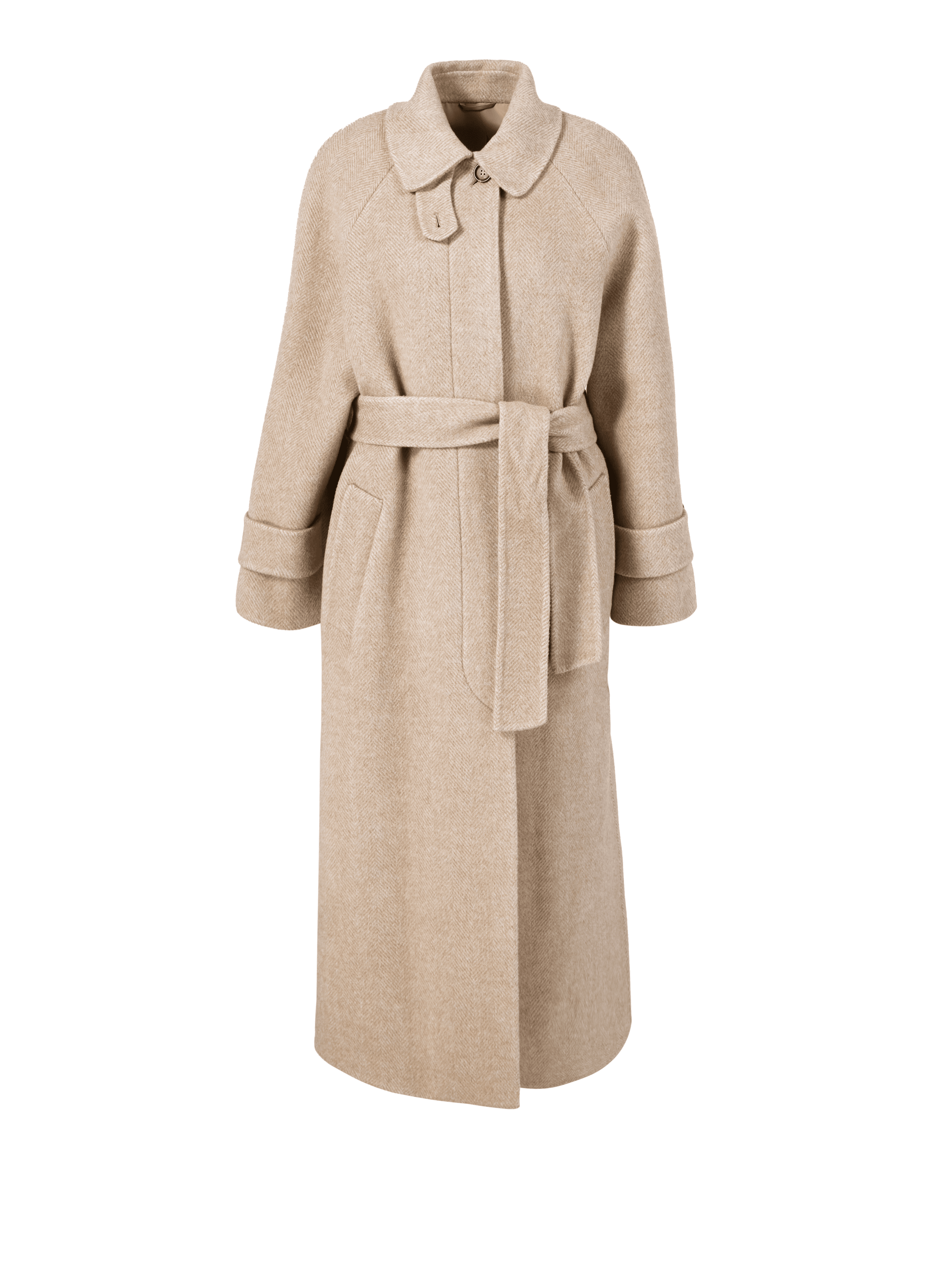 Woll-Cashmere-Mantel Beige