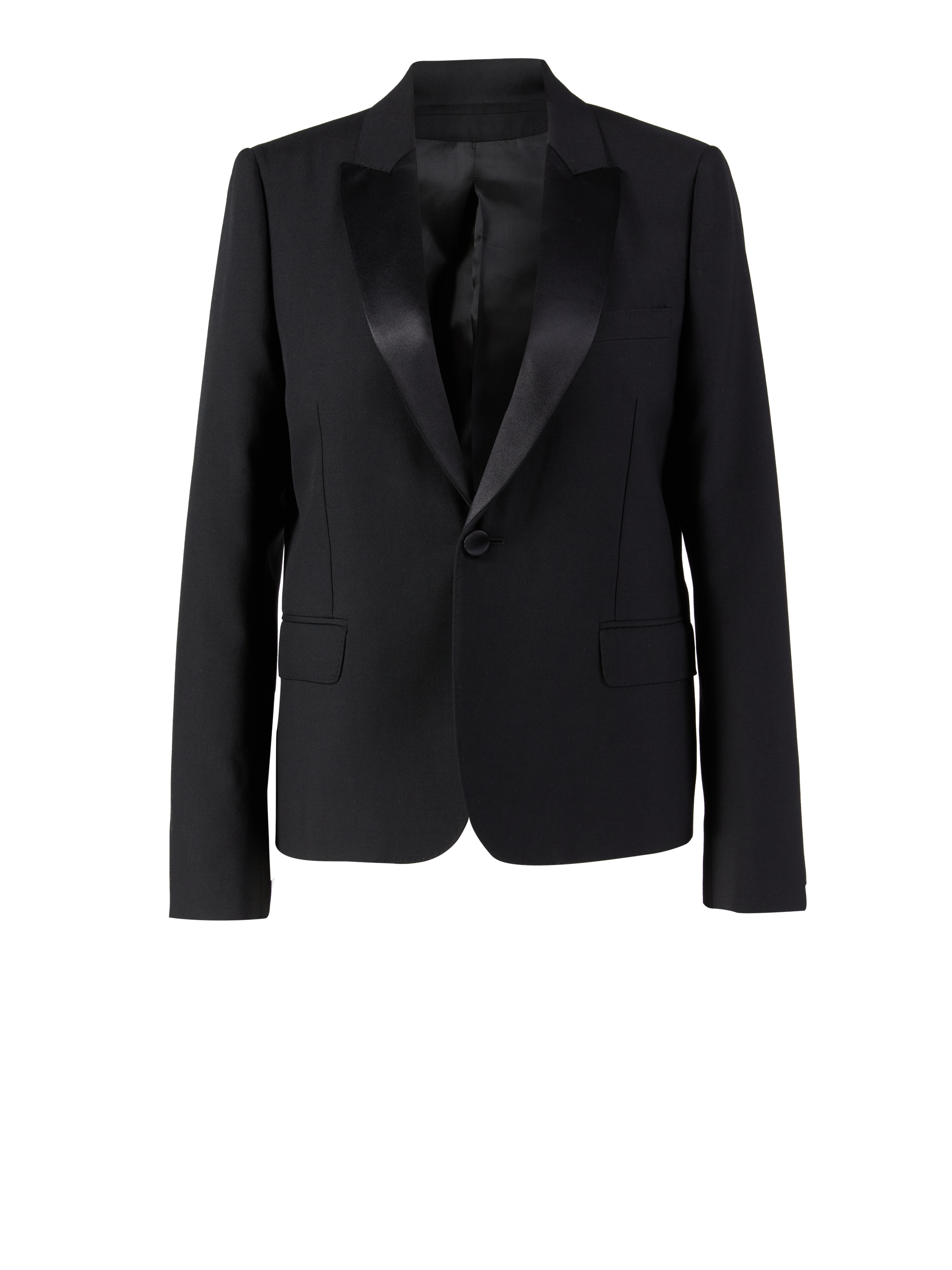 Klassischer Woll-Mohair-Blazer Schwarz