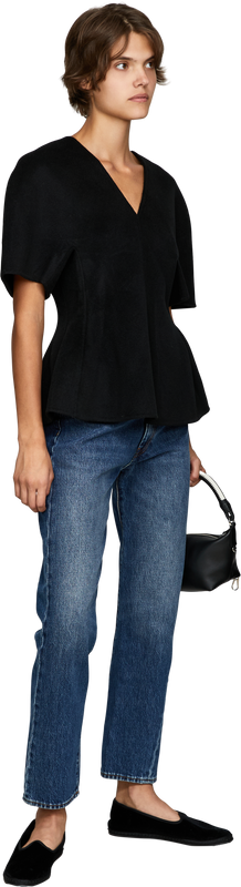 Woll-Cashmere-Doublé Pullover Black
