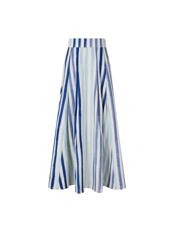 Gestreifter Rock 'Flaminia' Blau