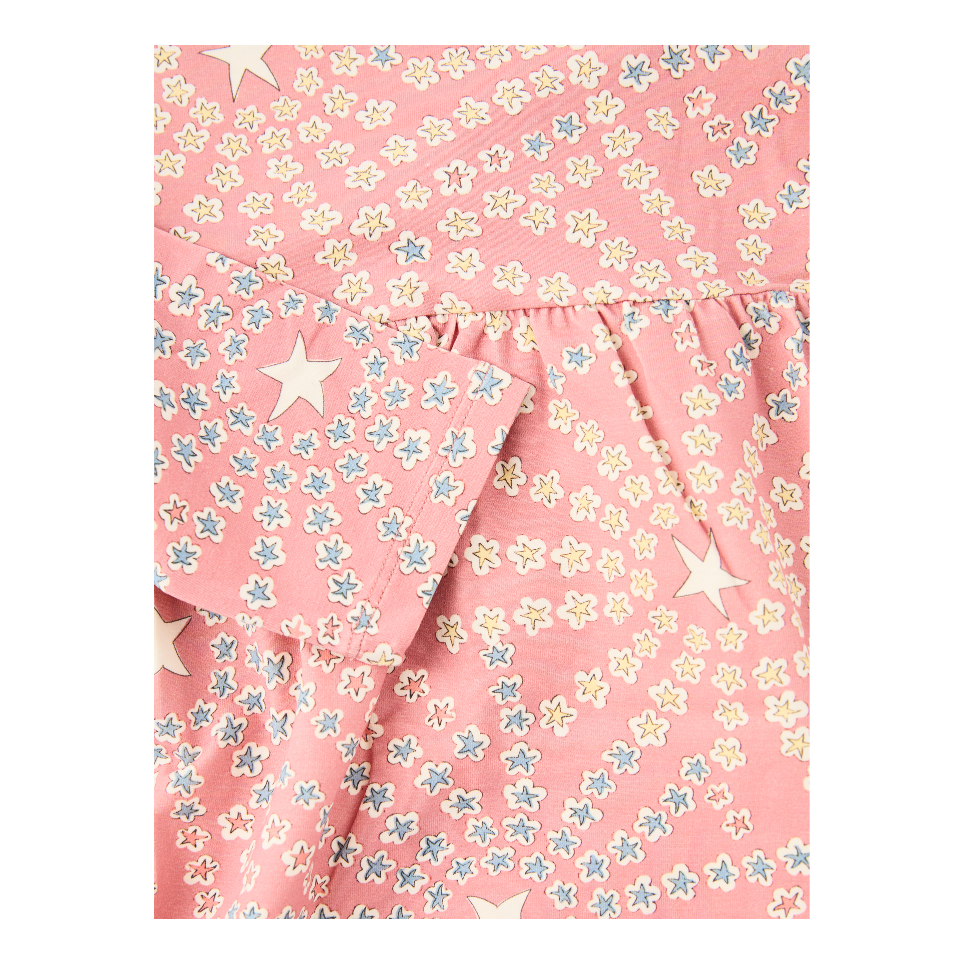 Stella McCartney Kids Jerseykleid mit Sternenmotive Rosa, Frontansicht – UNGER.DE