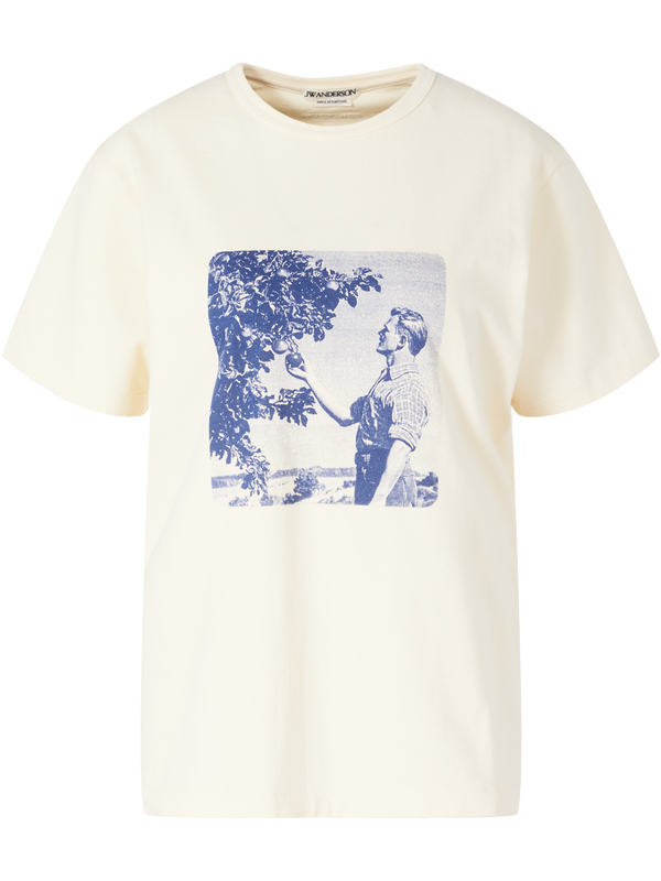 T-Shirt 'Picking Fruit' Crème