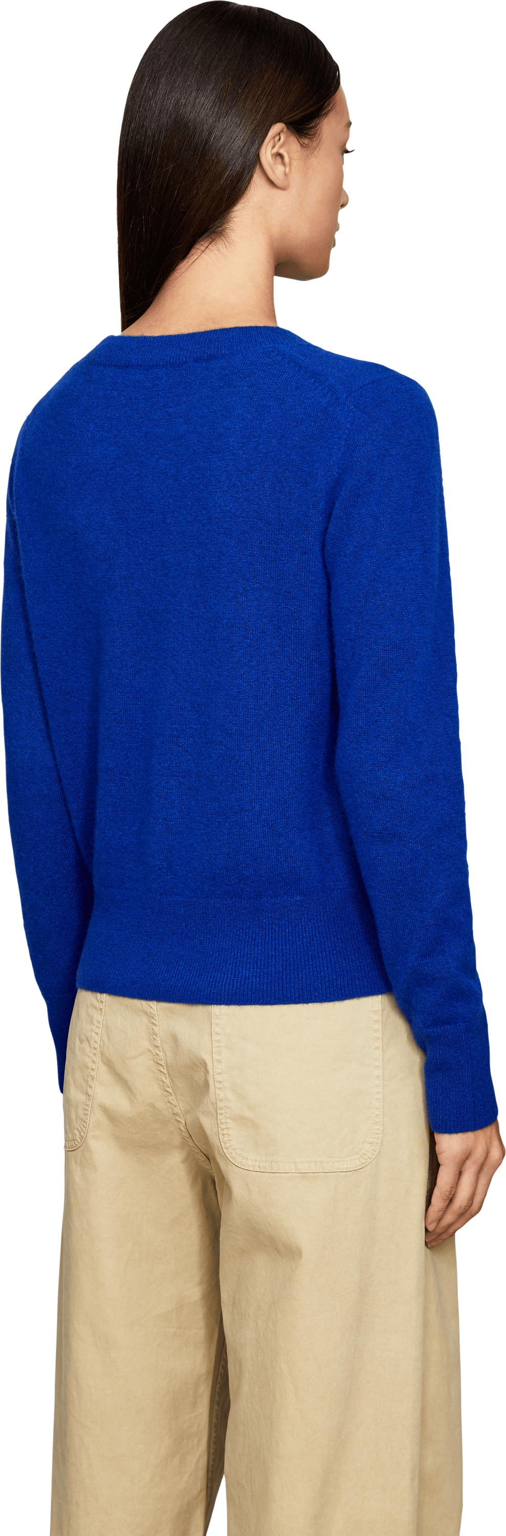 Iris von Arnim Cashmere-Seidenpullover 'NERIS 50' Marine, Rückansicht – UNGER.DE