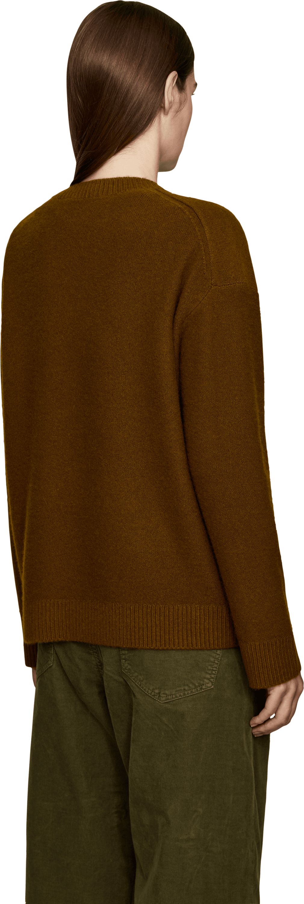 Vince Olive-green cashmere jumper, Back view – UNGER.DE