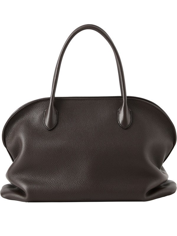 'Agnes 15' handbag in finely grained calfskin, dark brown