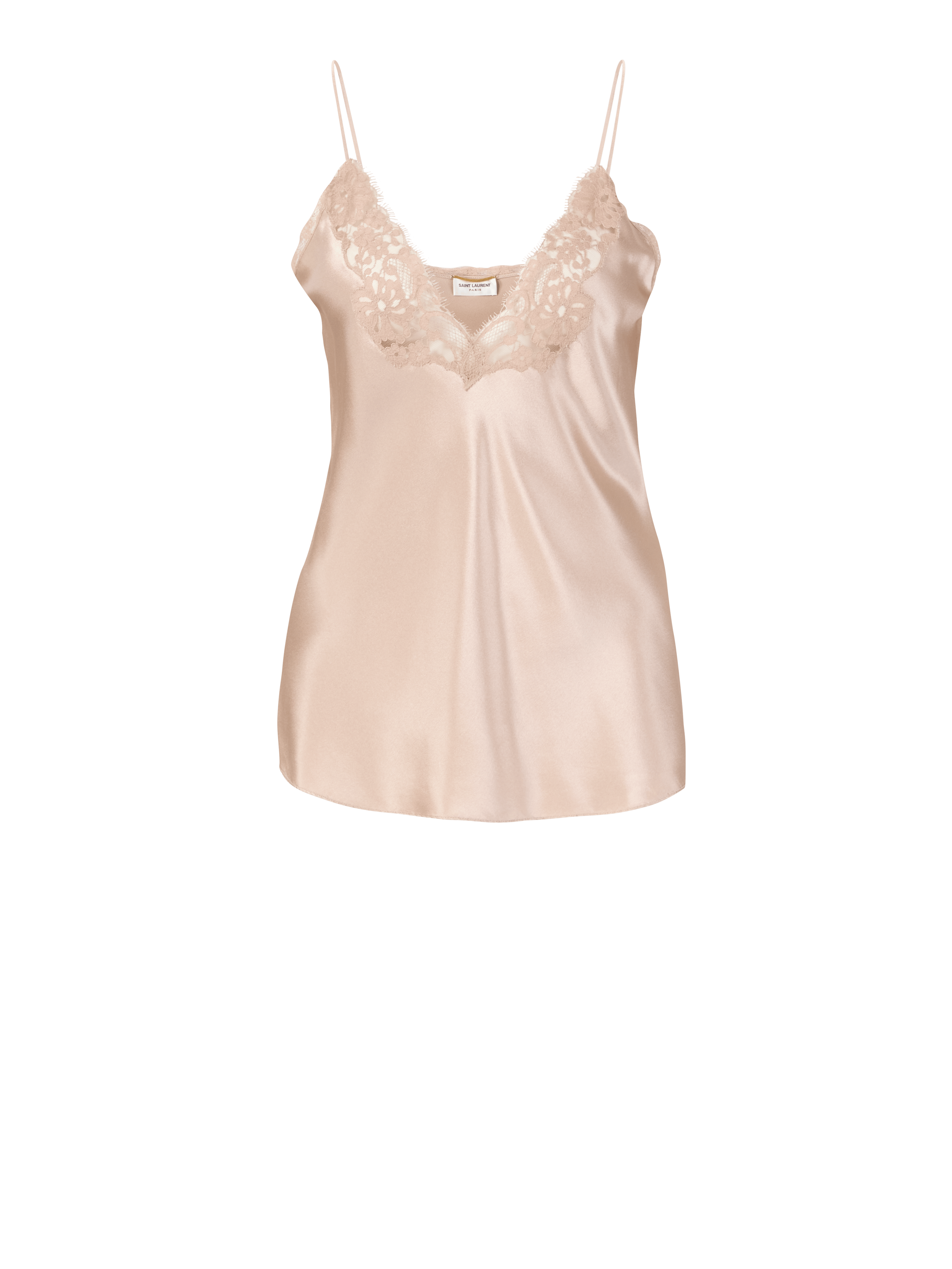 Top mit Spitze Beige