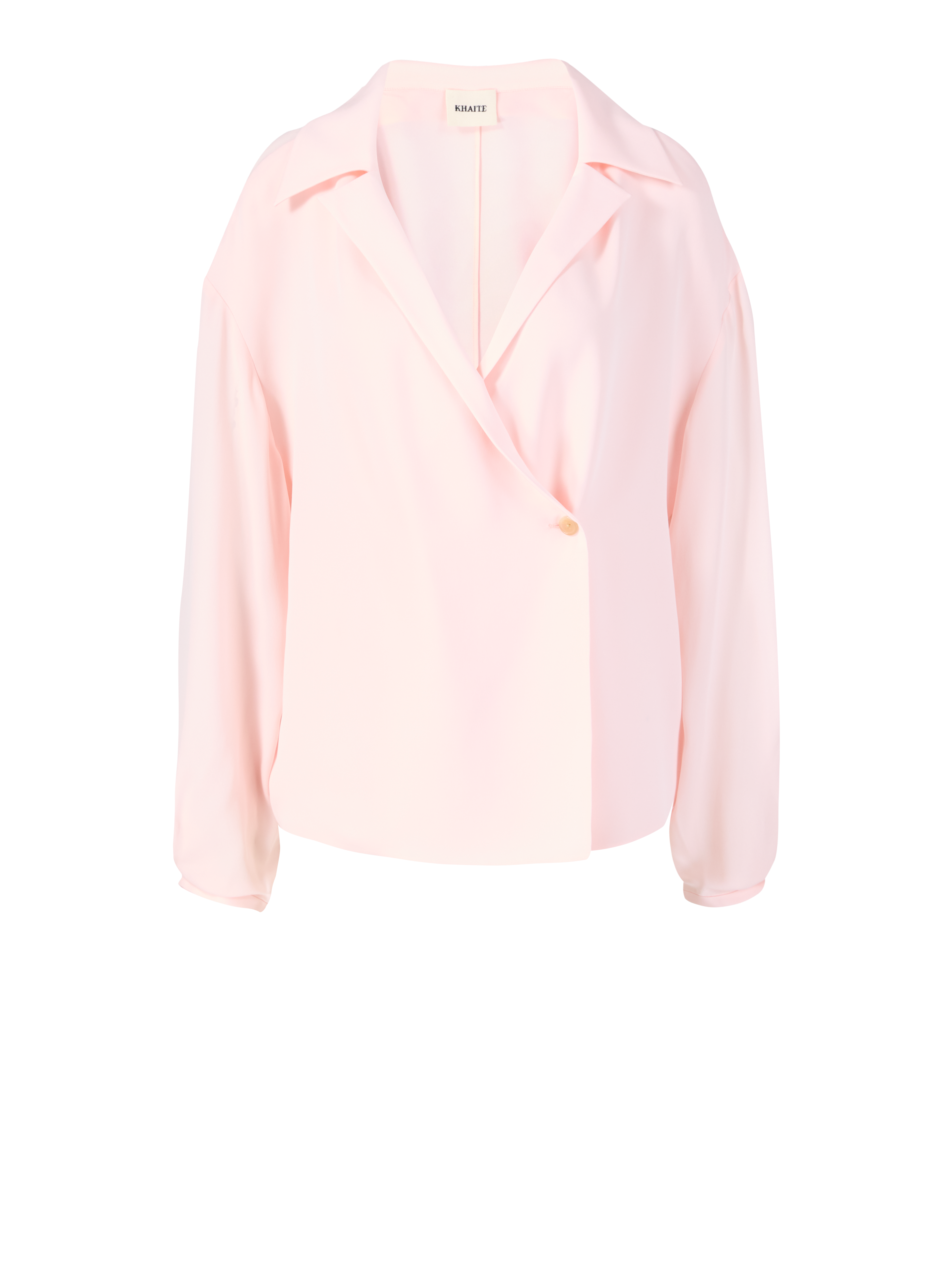 Silk blouse 'Ashton' with collar Rosé