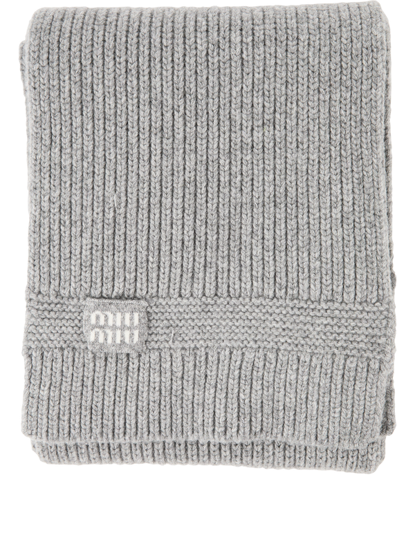 Schal aus Schurwolle und Cashmere Grau