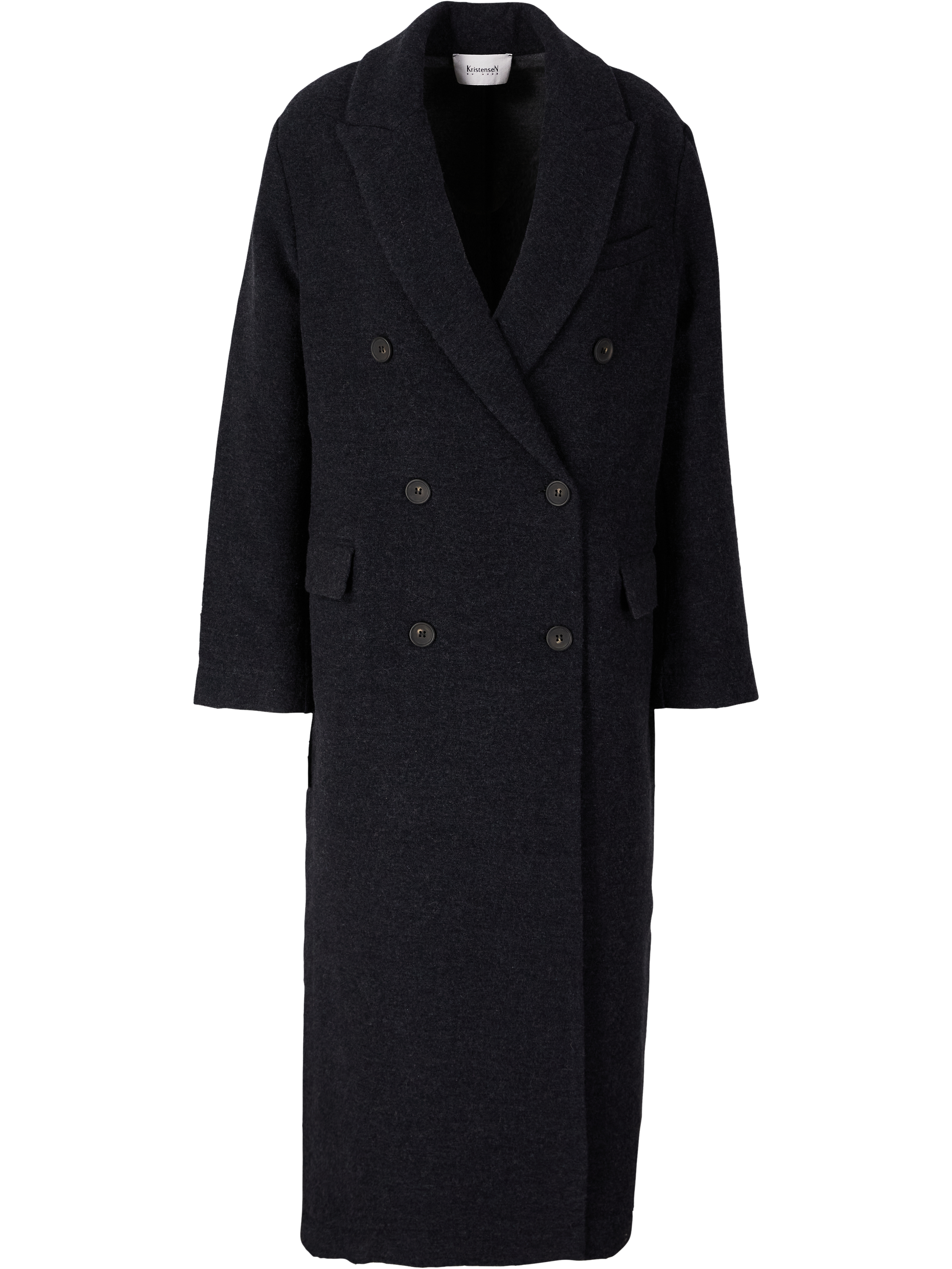 Mantel aus Schurwolle und Cashmere Anthrazit