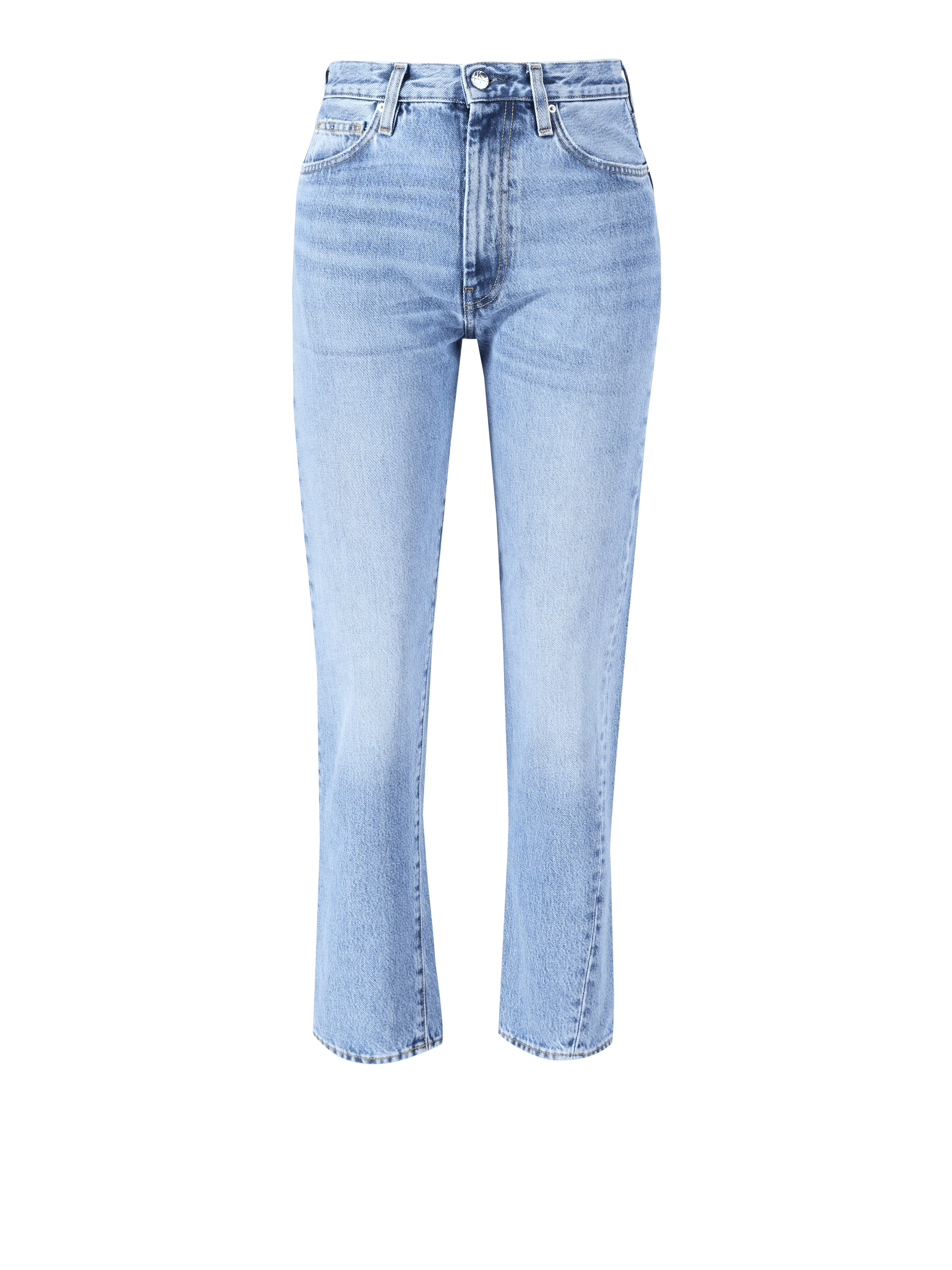 Cropped jeans 'Twisted Seam' light blue