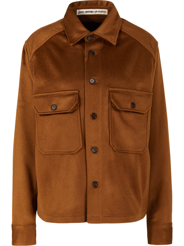 Cashmere-Jacke 'Jurgen' im Military-Stil Camel