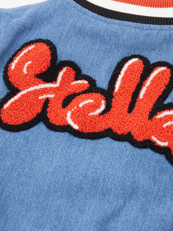 Bomberjacke mit Patches Blau