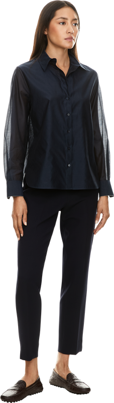 Hemdbluse in Marineblau