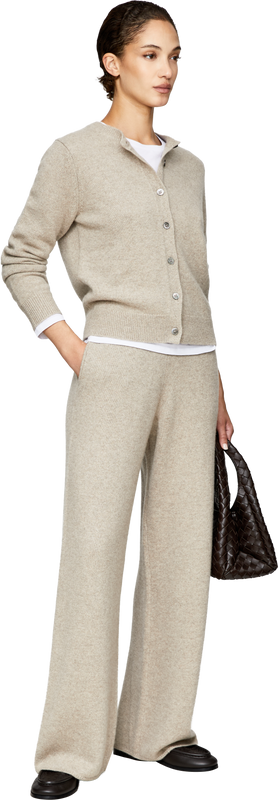 Cropped Cashmere-Strickjacke Hazel