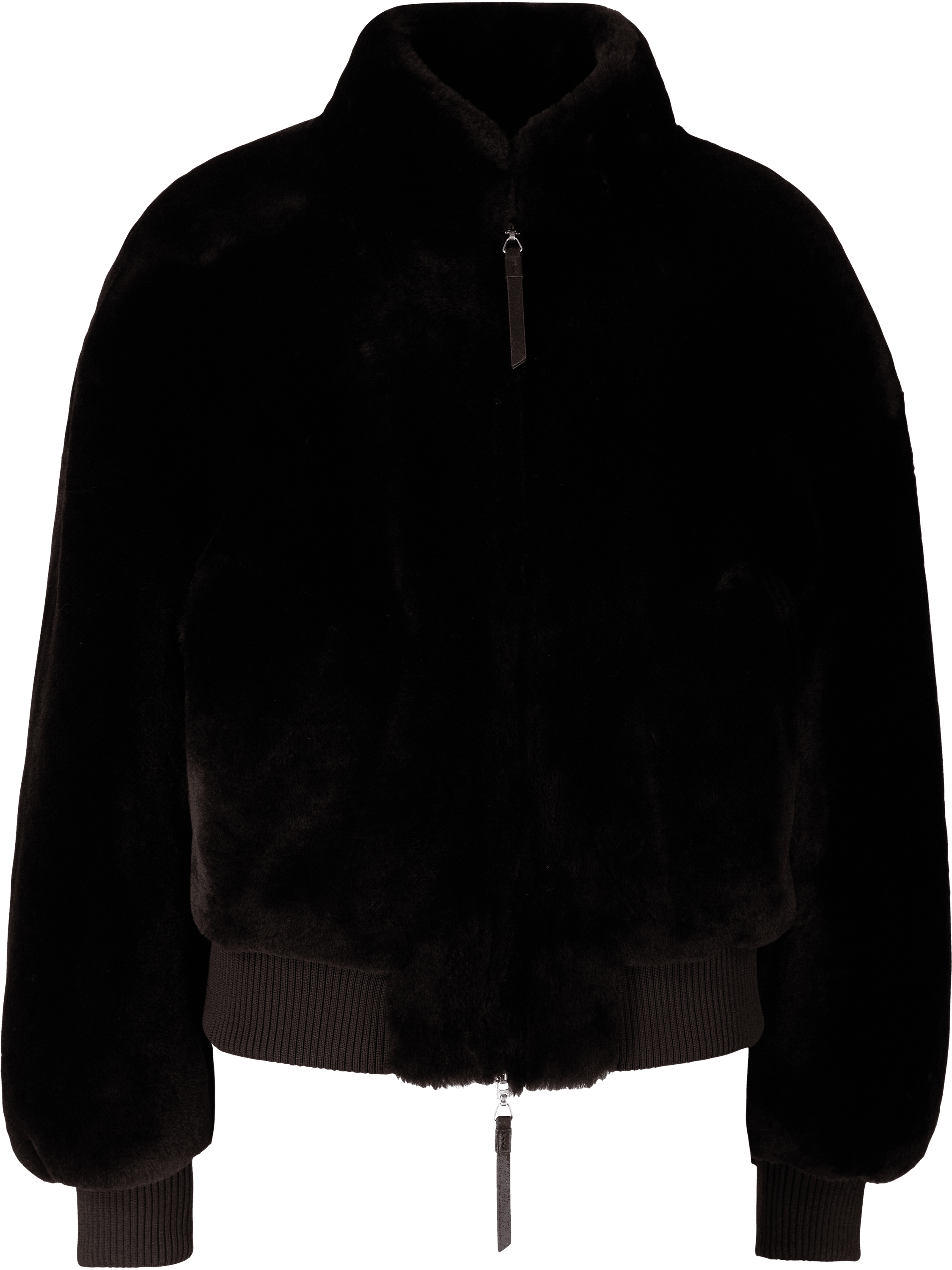 UTZON Wendbare Bomberjacke aus Shearling Dunkelbraun, Produktansicht – UNGER.DE