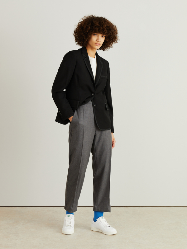 Woll-Blazer 'Wide Lapel' Schwarz