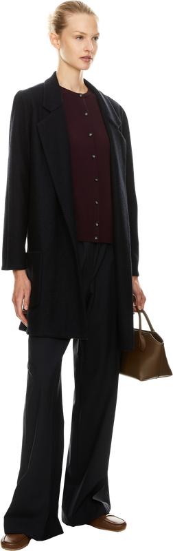 Strickjacke aus Schurwolle Bordeaux