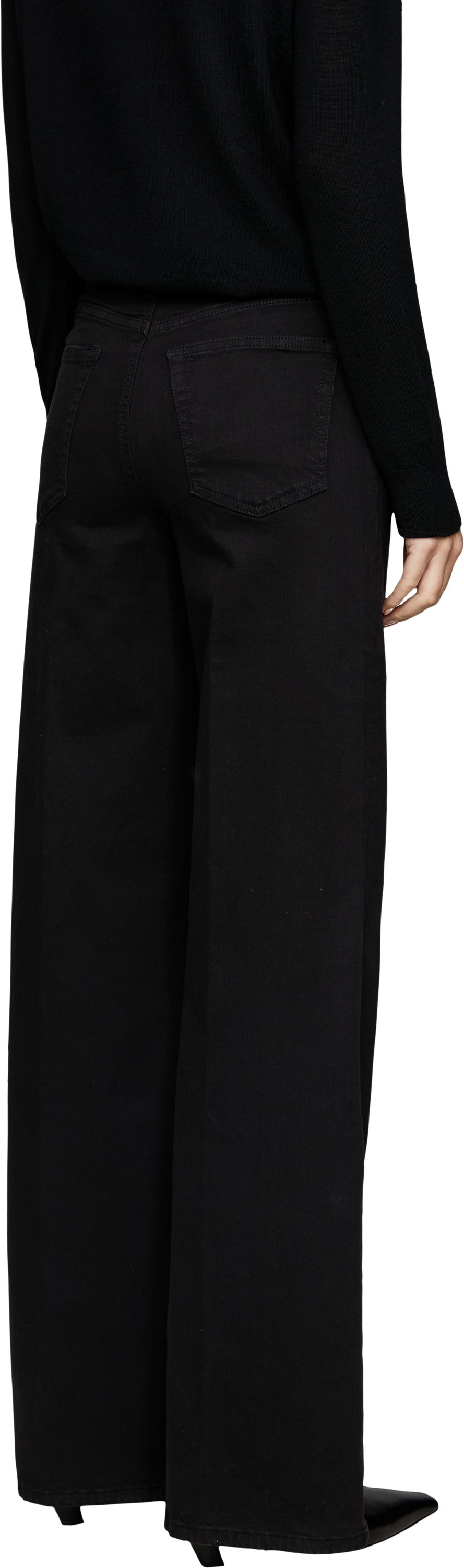 Frame Straight-Leg Jeans 'Le Slim Palazzo Long' Schwarz, Rückansicht – UNGER.DE