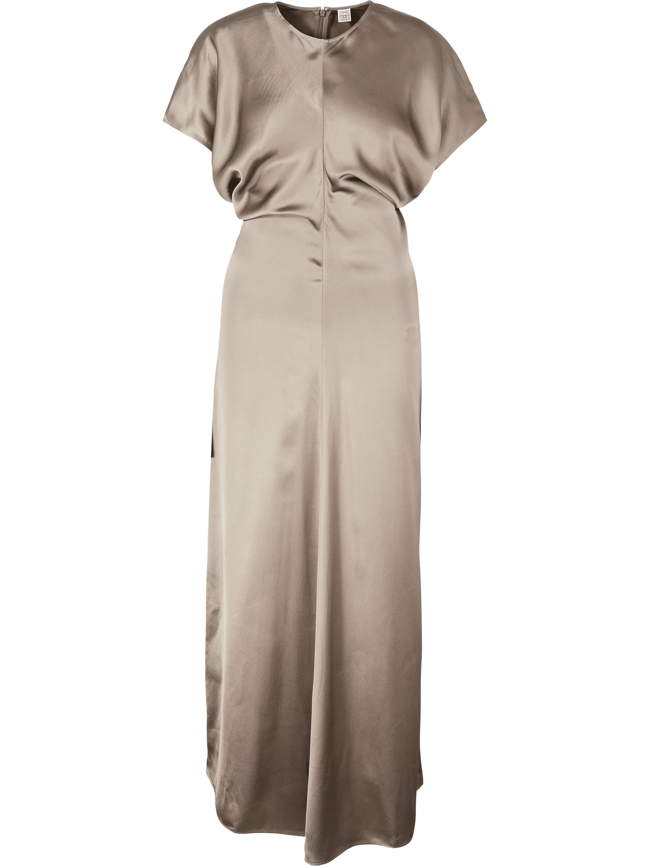 TOTEME 'Slouch' maxi dress in beige satin, Product view – UNGER.DE