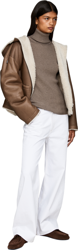 Superfeiner Cashmere-Pullover 'Lawa' mit Rollkragen Taupe Del