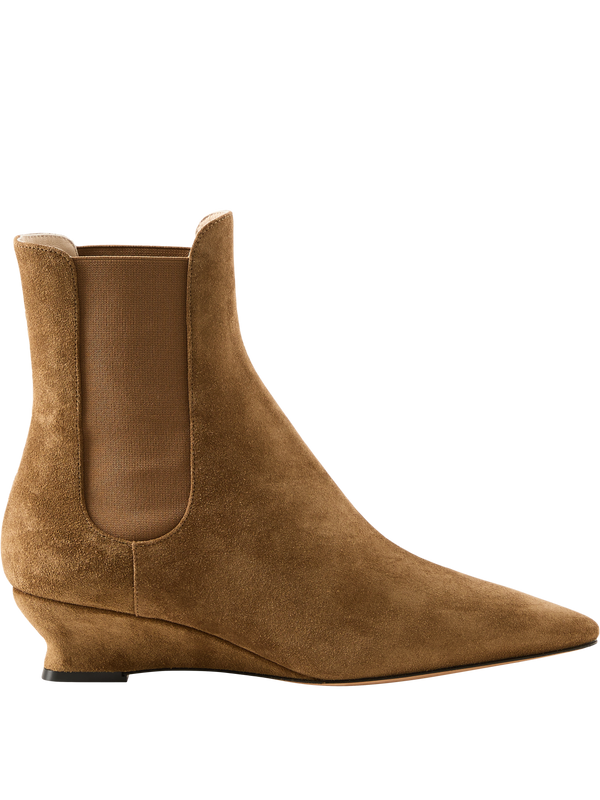 'Camille' suede ankle boots in beige