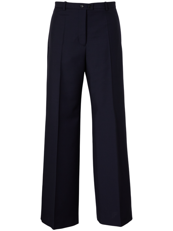 Wool-mohair trousers navy blue