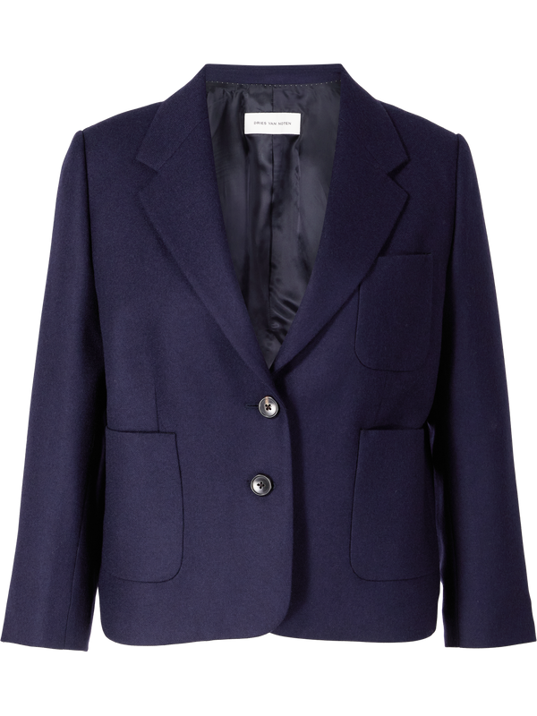 'Bamis' wool blazer in navy blue