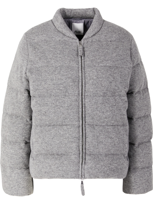 Cashmere-Jacke mit Daunenfüllung Grau