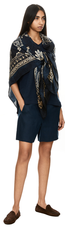 Leinenshirt 'Ghianda' Marineblau