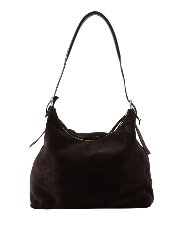 Hobo-Tasche mit Gürtel Dunkelbraun