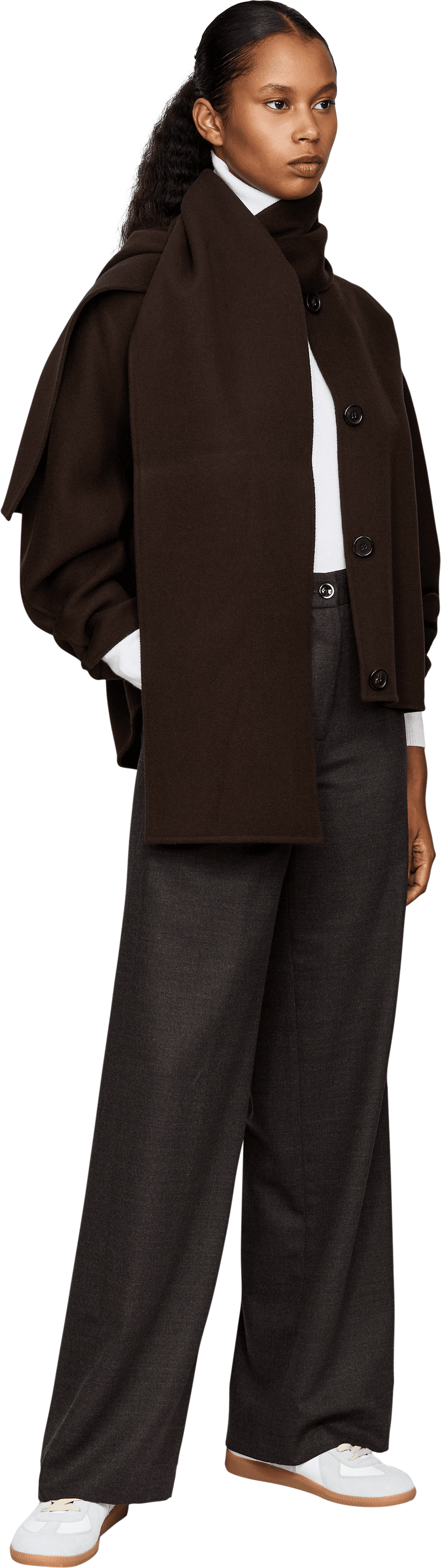 nine:inthe:morning Weite Wollhose 'Fiamma Boy' Dunkelbraun – UNGER.DE